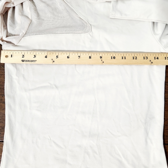 A&F light nude high, mock neck Long-Sleeve bodysuit w/ mesh cutouts size Medium - Picture 6 of 7